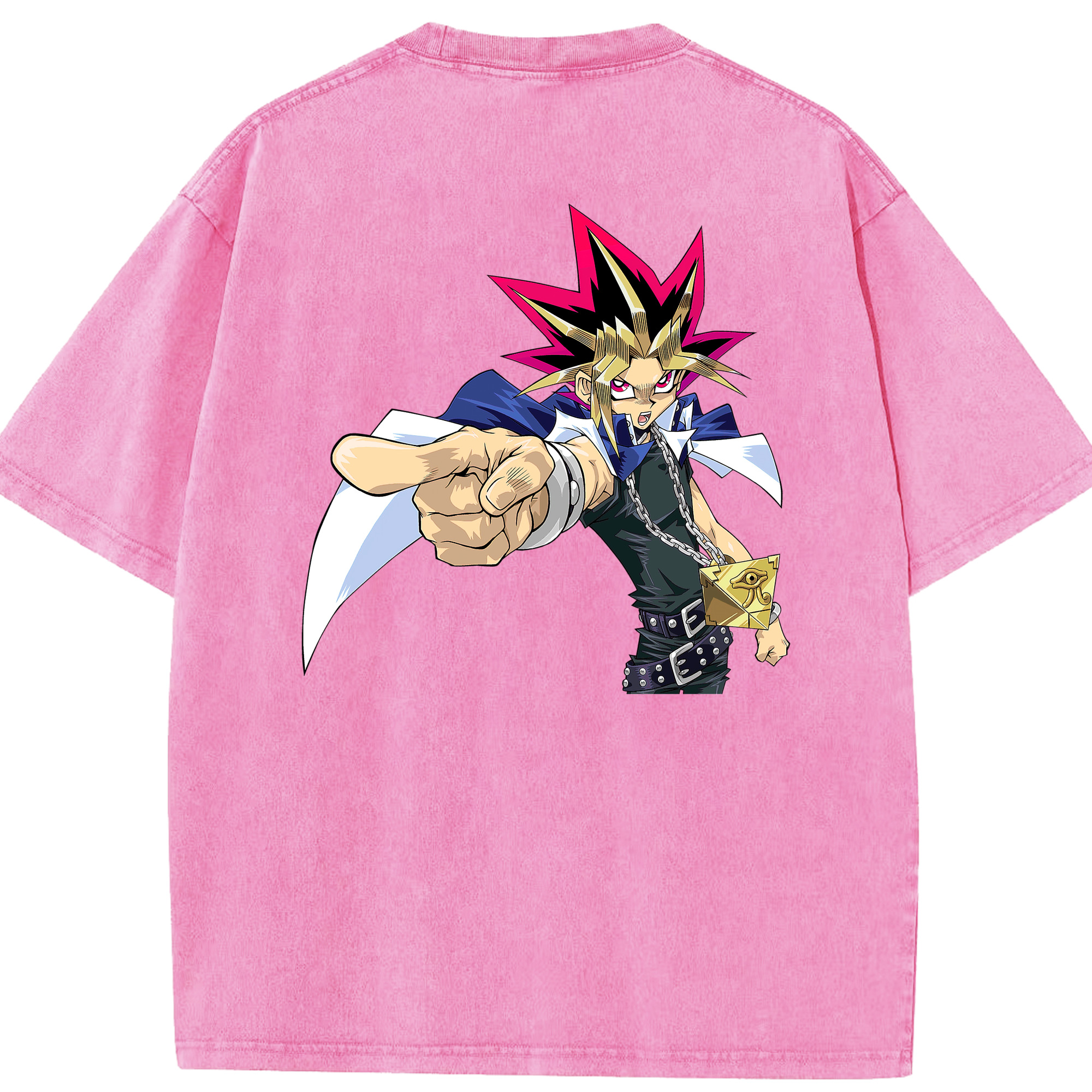 （画像用） 遊☆戯☆王 Yu-Gi-Oh! 綿100% ヴィンテージ風 半袖Tシャツ（背面プリント）